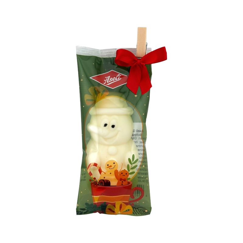 Schneemann mit Schleife